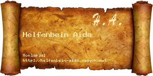 Helfenbein Aida névjegykártya